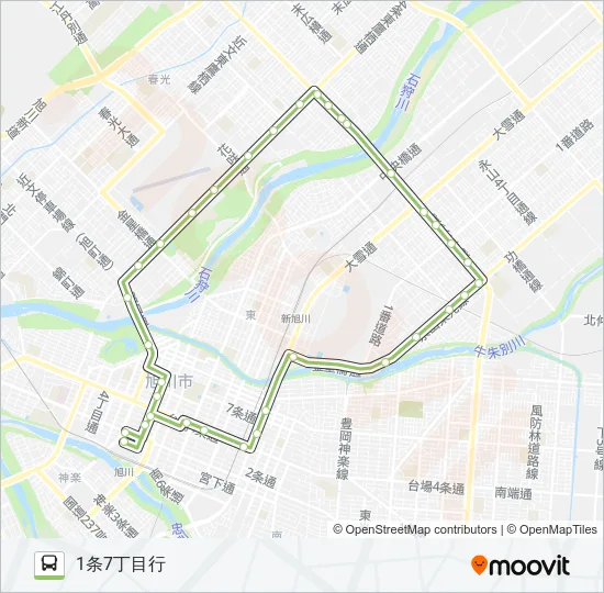 73-秋月循環線(末広) Bus Line Map