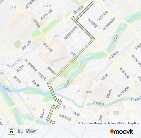 116-末広3丁目(6条) バスの路線図