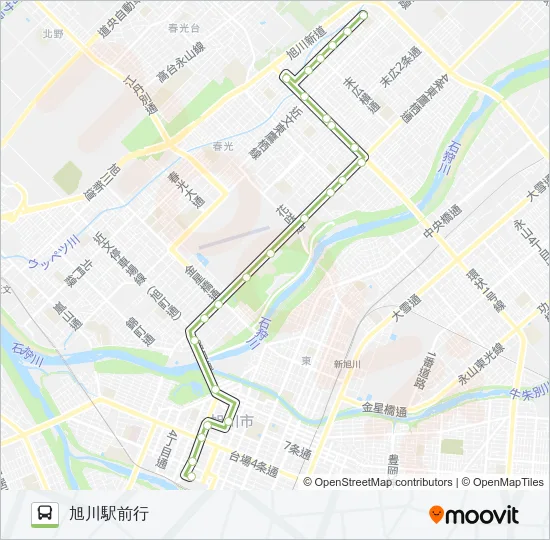 116-末広3丁目(6条) バスの路線図