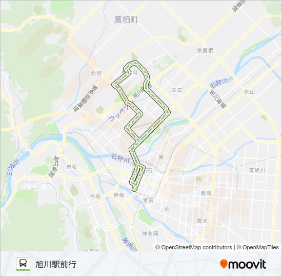 208-春光台循環線(末広 バスの路線図