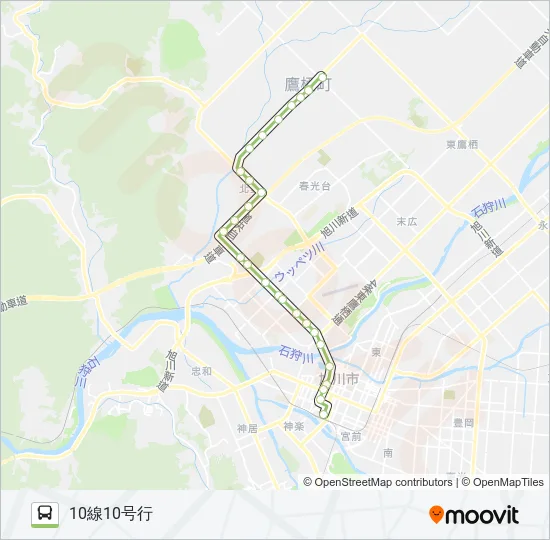 37-１０線１０号線(旭町 バスの路線図