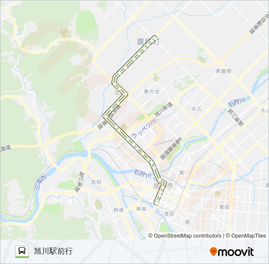 37-１０線１０号線(旭町 バスの路線図