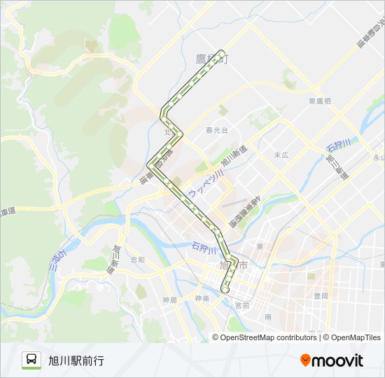 37-１０線１０号線(旭町 バスの路線図