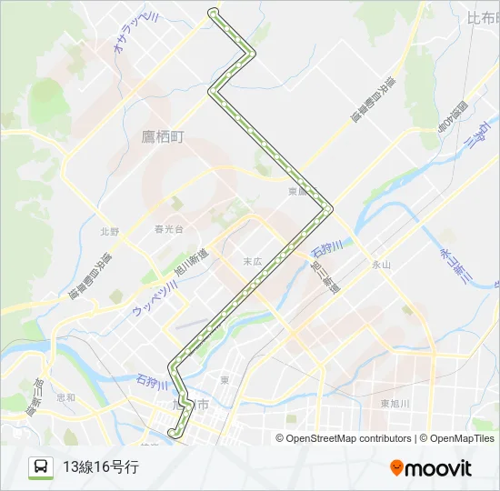 6-13線16号(13号) Bus Line Map