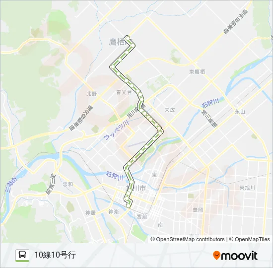 24-１０線１０号線(９線経由) Bus Line Map