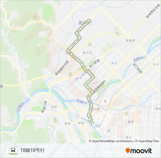 34-１０線１０号線(春光経由) Bus Line Map