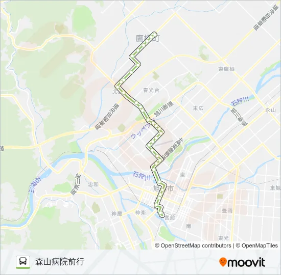 34-１０線１０号線(春光経由) Bus Line Map
