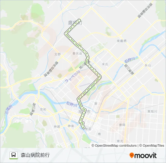 25-１０線１０号線(１０線経由) バスの路線図