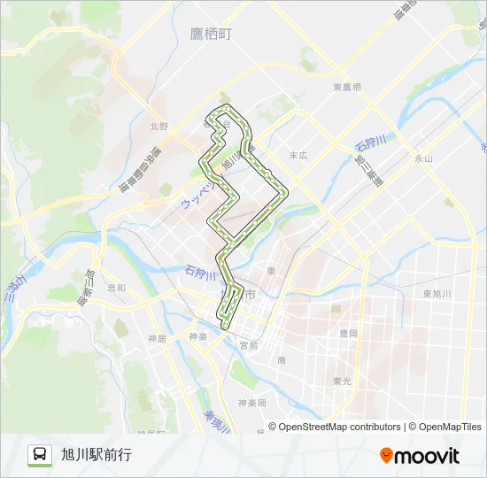 29-春光台循環線(春光末広経由) Bus Line Map