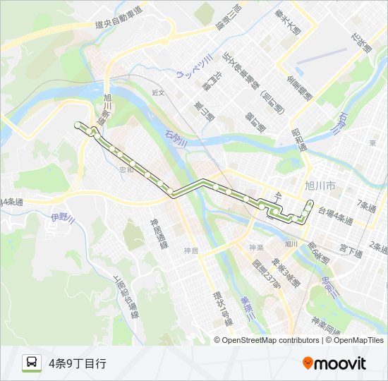 662-忠和線(大橋) バスの路線図