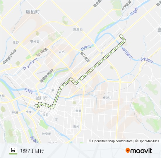 663-永山１４丁目線 バスの路線図