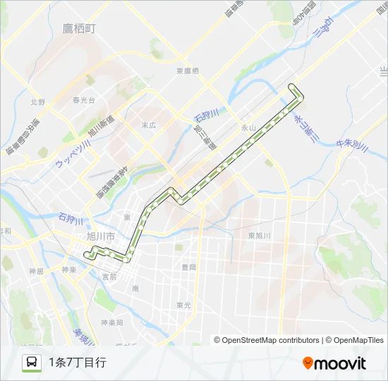 663-永山１４丁目線 バスの路線図