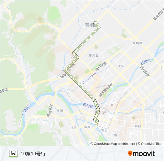 38-１０線１０号線(旭町 バスの路線図