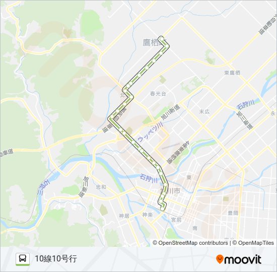 38-１０線１０号線(旭町 バスの路線図