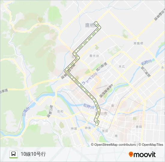 38-１０線１０号線(旭町 Bus Line Map
