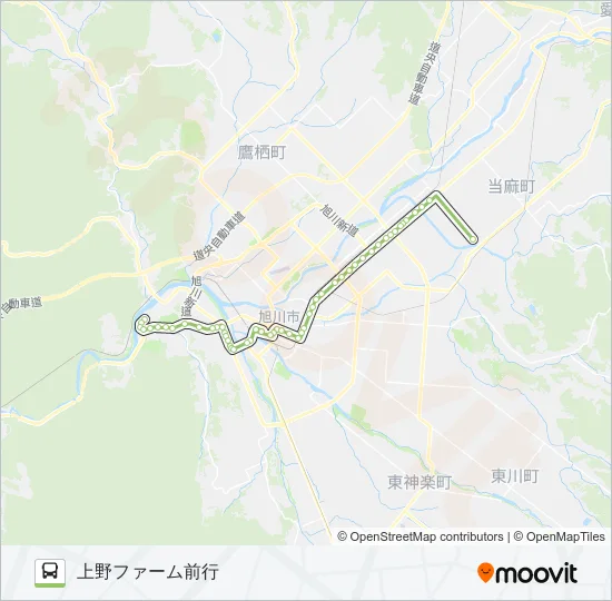666-旭台上野ファーム線 Bus Line Map