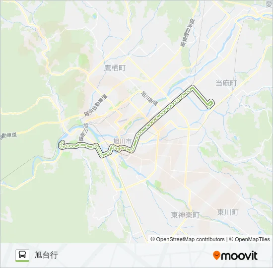 666-旭台上野ファーム線 Bus Line Map