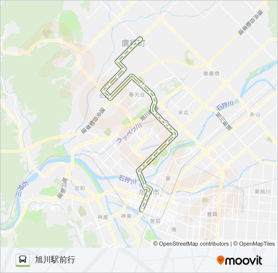 23-１０線１０号線（末広 バスの路線図