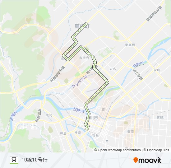 23-１０線１０号線（末広 バスの路線図