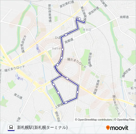 循環新１０ バスの路線図