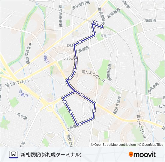 循環新１０ バスの路線図