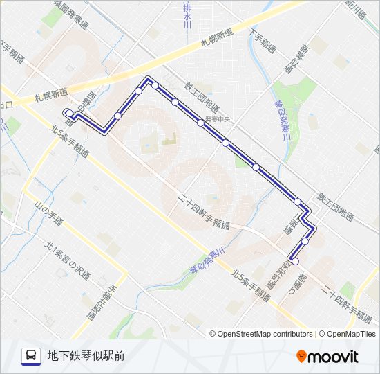 琴３８ バスの路線図