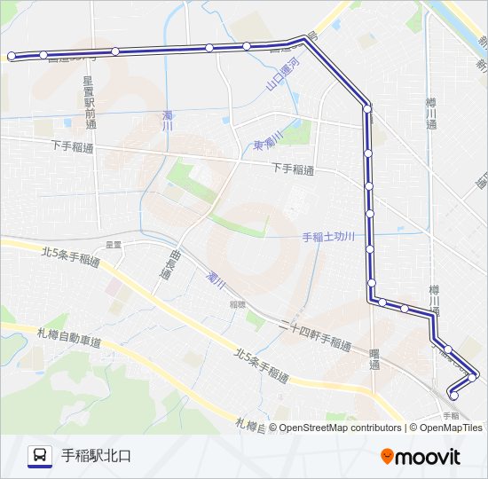 手４４ bus Line Map