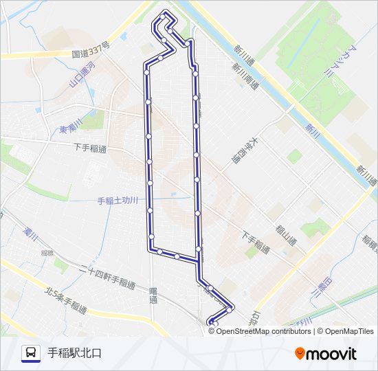 循環手４０ バスの路線図