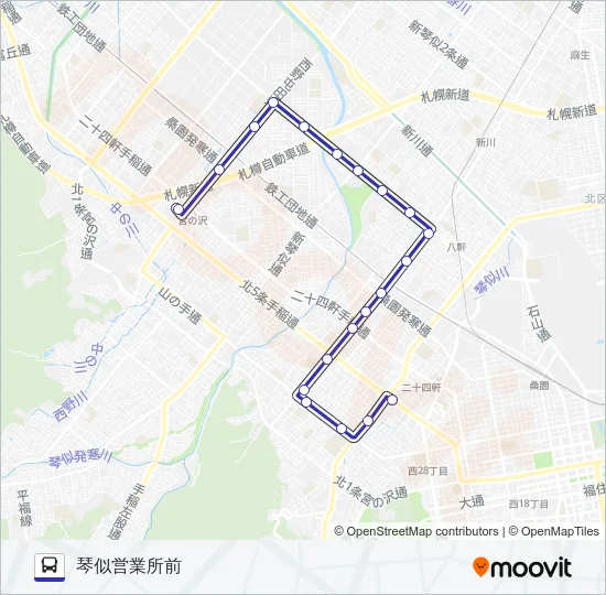琴４０ バスの路線図