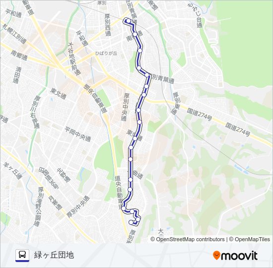 新１６ バスの路線図