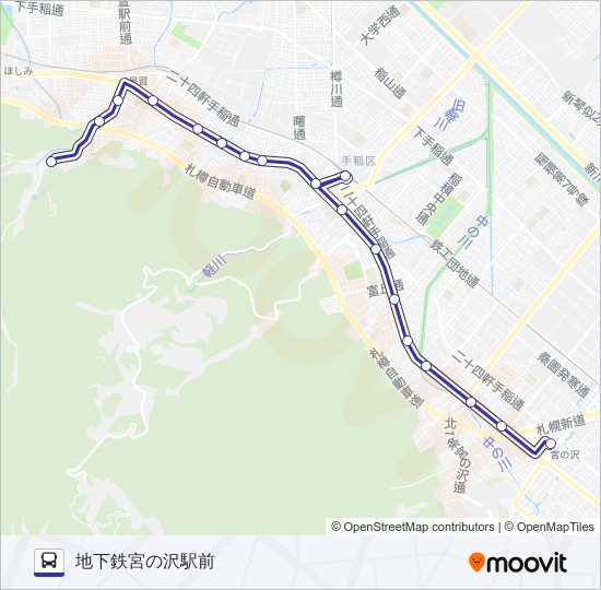 宮５７ バスの路線図