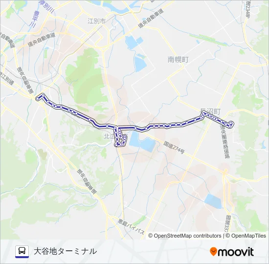 大３４ バスの路線図
