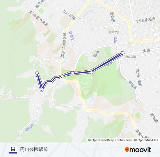 くらまる号 バスの路線図