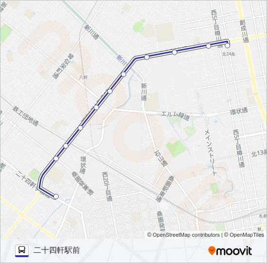 軒３２ bus Line Map