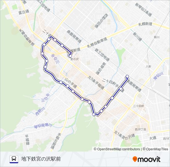 琴２９ バスの路線図