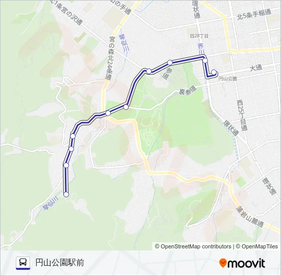 円１４ バスの路線図