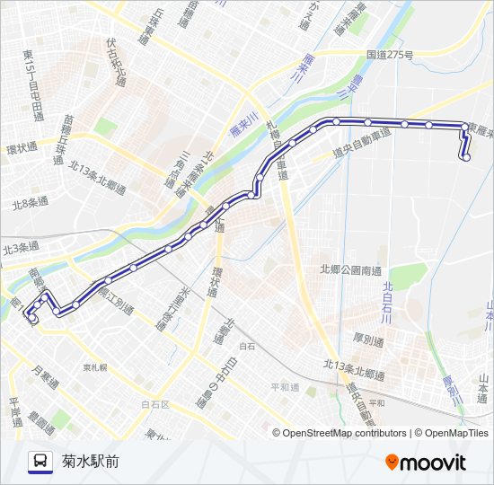 菊７ Bus Line Map