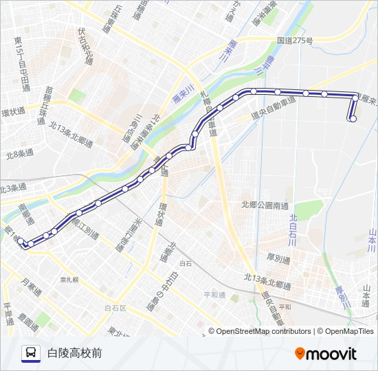 菊７ バスの路線図