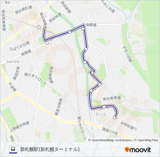 新７５ バスの路線図