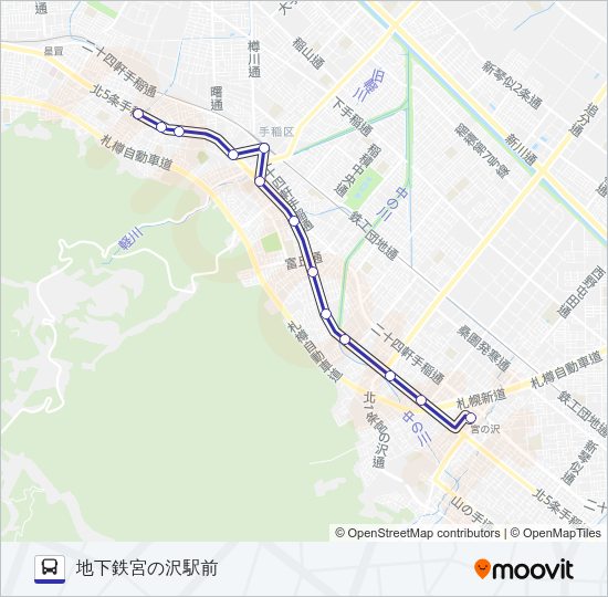 宮５５ バスの路線図