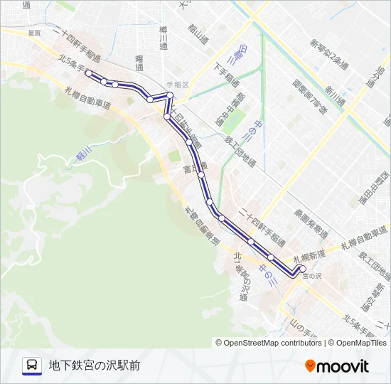 宮５５ バスの路線図