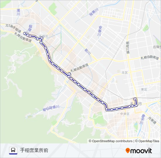 ５５ Bus Line Map