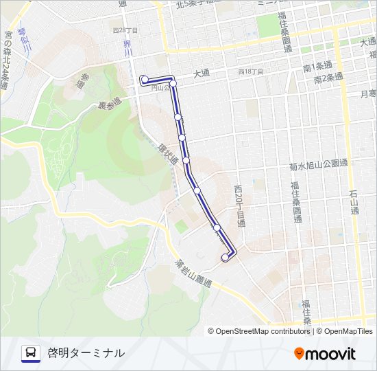 円１１ バスの路線図