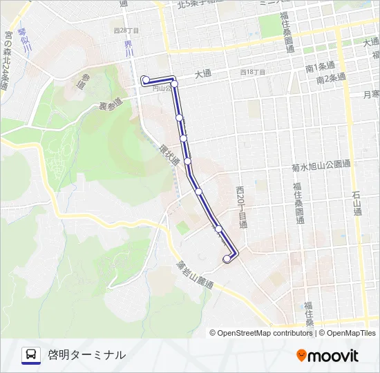 円１１ バスの路線図