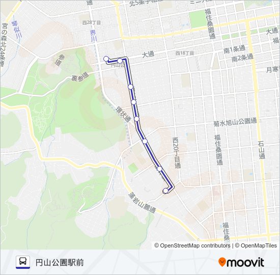 円１１ バスの路線図