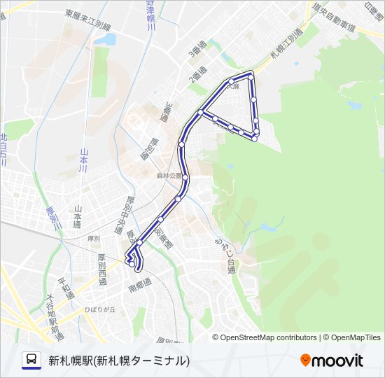 循環新８２ バスの路線図