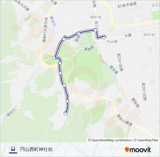 円１５ バスの路線図