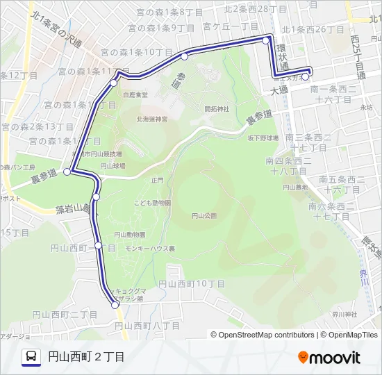 円１５ バスの路線図