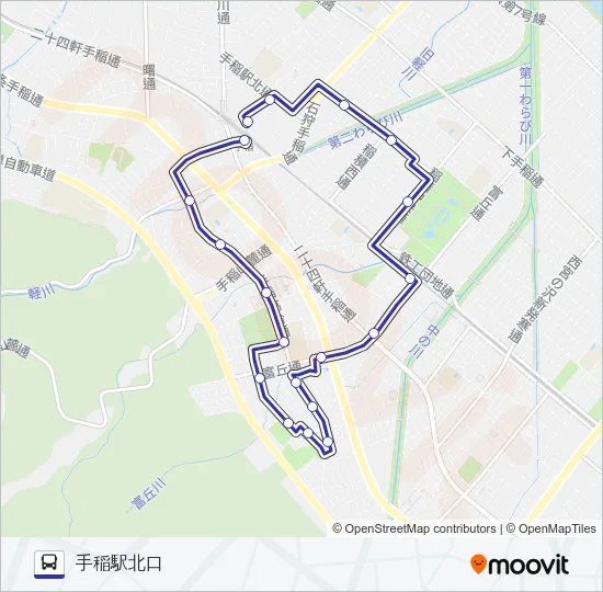 手１００ Bus Line Map
