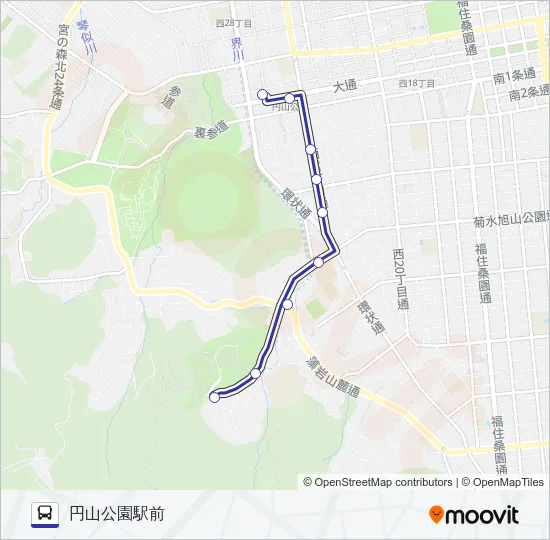 円１３ バスの路線図
